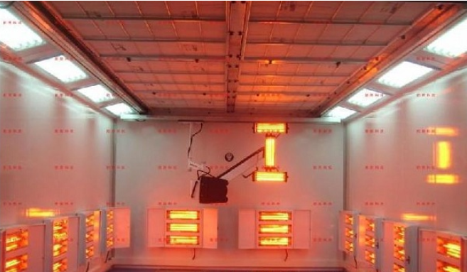 Infrared heater for brake pad