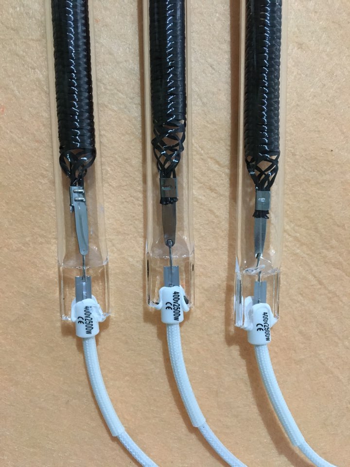 OEM service carbon fiber infrared heating lamp 650mm 230v 2600w IR lamps